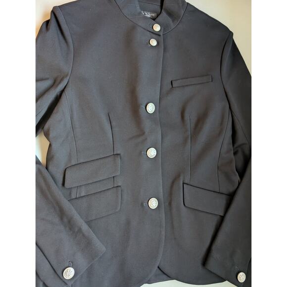 NWT Rag & Bone Slade Ponte Blazer Size 10 Black Silver Button #9N507 - Picture 5 of 12